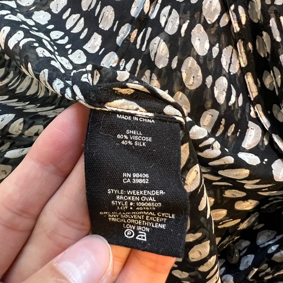 Theory Sheer Polka-Dot Weekender Button-down Shirt - Picture 5 of 9